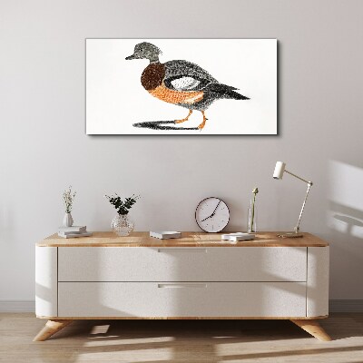 Tableau toile imprimée Canard au style graphique