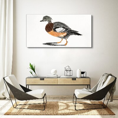 Tableau toile imprimée Canard au style graphique