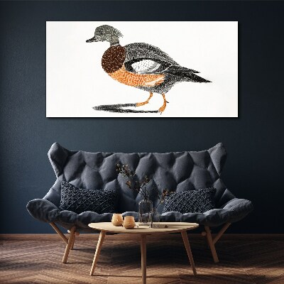 Tableau toile imprimée Canard au style graphique
