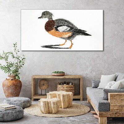 Tableau toile imprimée Canard au style graphique