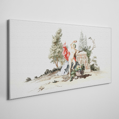 Tableau sur toile Scène mythologique avec des fruits