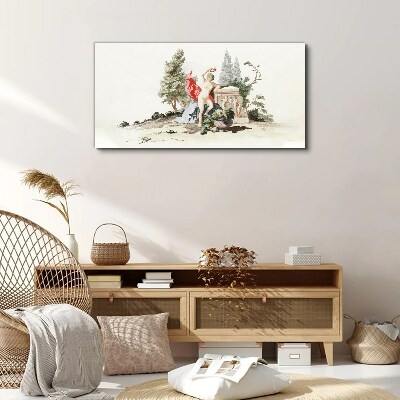 Tableau sur toile Scène mythologique avec des fruits