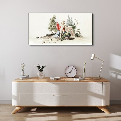 Tableau sur toile Scène mythologique avec des fruits