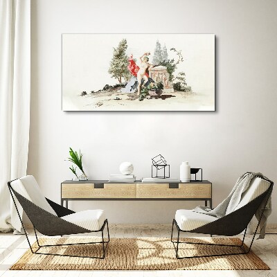 Tableau sur toile Scène mythologique avec des fruits