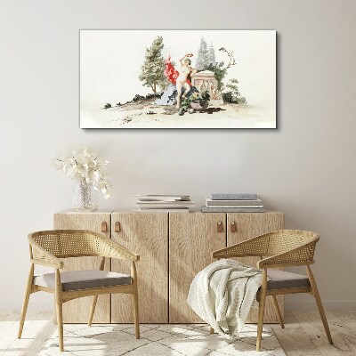 Tableau sur toile Scène mythologique avec des fruits