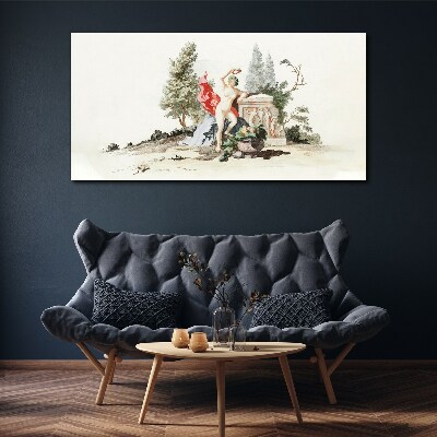 Tableau sur toile Scène mythologique avec des fruits