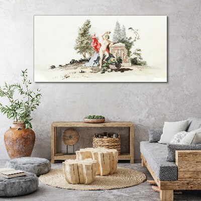 Tableau sur toile Scène mythologique avec des fruits