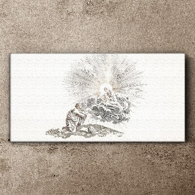 Tableau imprimé sur toile Prière face à la Divinité