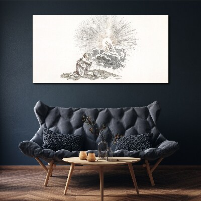 Tableau imprimé sur toile Prière face à la Divinité