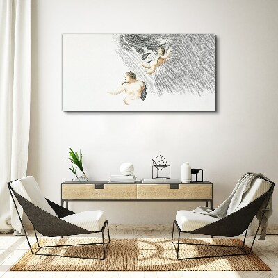 Tableau sur toile Des anges dans les nuages