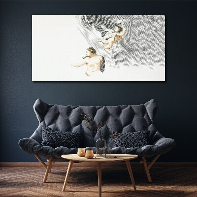 Tableau sur toile Des anges dans les nuages