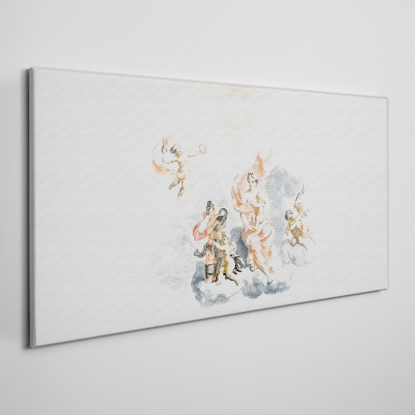 Tableau toile imprimée Des anges dans les nuages