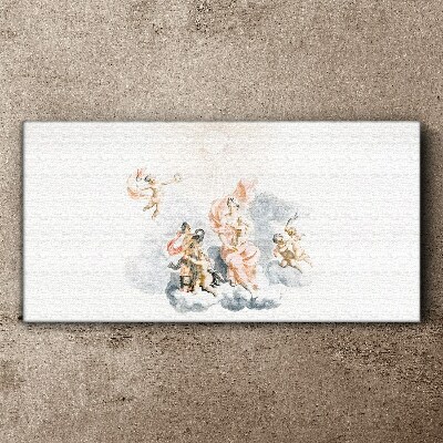 Tableau toile imprimée Des anges dans les nuages