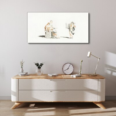 Tableau sur toile Dialogue entre sages