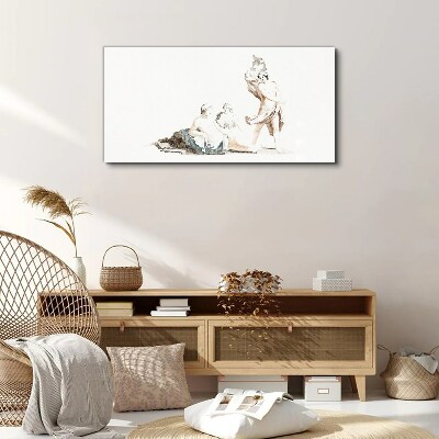 Tableau toile imprimée Une scène de la vie artistique