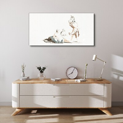 Tableau toile imprimée Une scène de la vie artistique