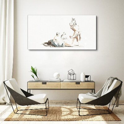 Tableau toile imprimée Une scène de la vie artistique