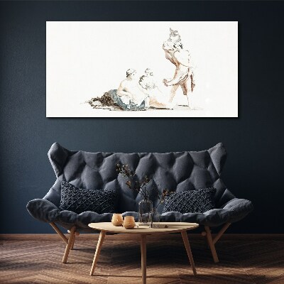 Tableau toile imprimée Une scène de la vie artistique