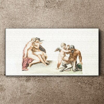 Tableau imprimé sur toile Une rencontre mythologique dans la lueur de l'amour