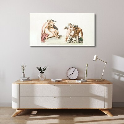 Tableau imprimé sur toile Une rencontre mythologique dans la lueur de l'amour
