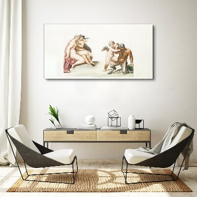 Tableau imprimé sur toile Une rencontre mythologique dans la lueur de l'amour