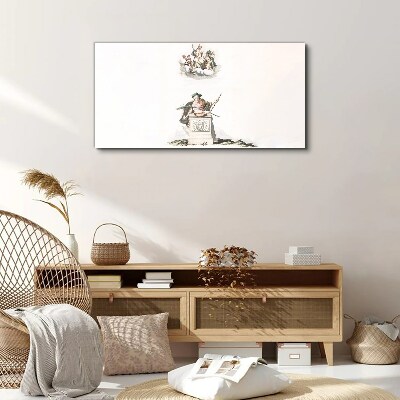 Tableau toile imprimée Inspirations mythologiques aux tons pastel