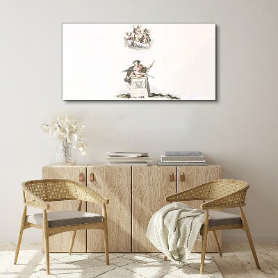 Tableau toile imprimée Inspirations mythologiques aux tons pastel
