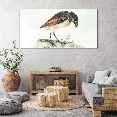 Tableau sur toile Un oiseau sur fond naturel