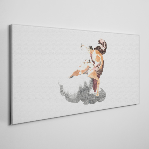 Tableau toile imprimée Ange sur un nuage