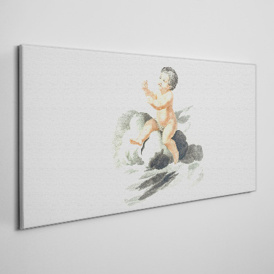 Tableau imprimé sur toile Joie enfantine sur un nuage