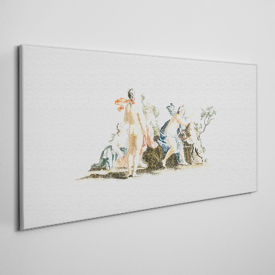 Tableau sur toile Scène mythologique aux couleurs pastel