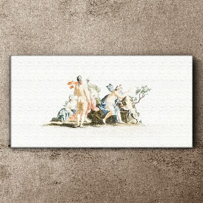 Tableau sur toile Scène mythologique aux couleurs pastel