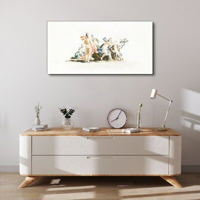 Tableau sur toile Scène mythologique aux couleurs pastel