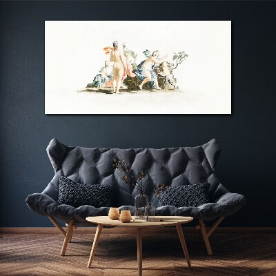 Tableau sur toile Scène mythologique aux couleurs pastel