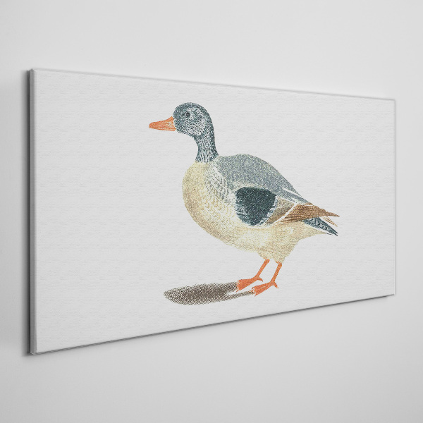 Tableau imprimé sur toile Canard aux tons pastel