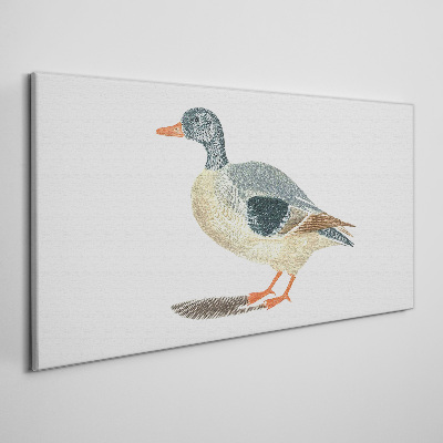 Tableau imprimé sur toile Canard aux tons pastel