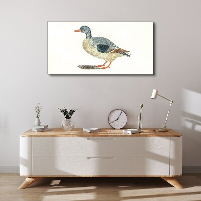 Tableau imprimé sur toile Canard aux tons pastel