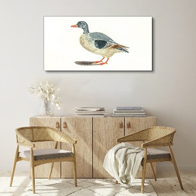 Tableau imprimé sur toile Canard aux tons pastel