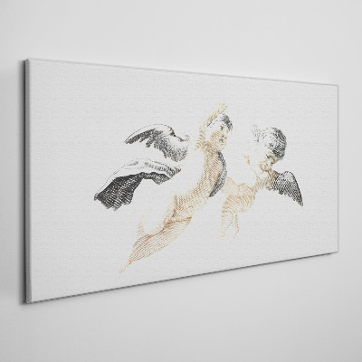 Tableau sur toile Des anges dans les nuages