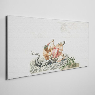 Tableau sur toile Scène mythique sur l'eau