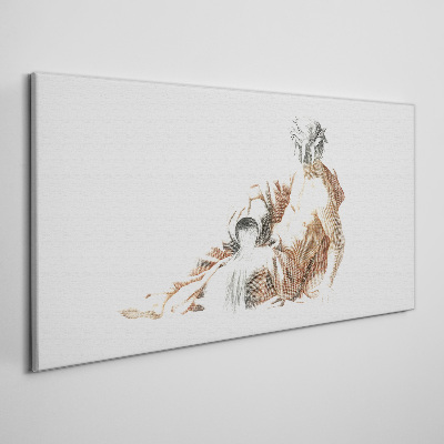 Tableau sur toile Homme mythologique avec une cruche