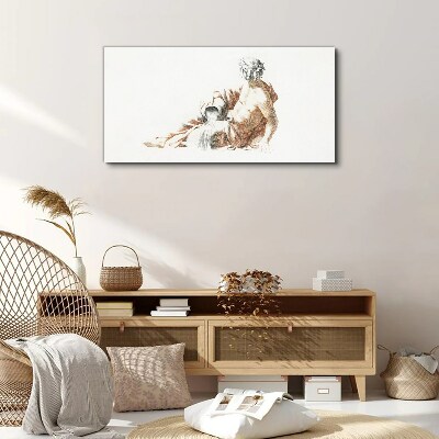Tableau sur toile Homme mythologique avec une cruche