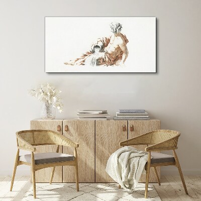 Tableau sur toile Homme mythologique avec une cruche