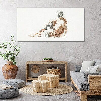 Tableau sur toile Homme mythologique avec une cruche