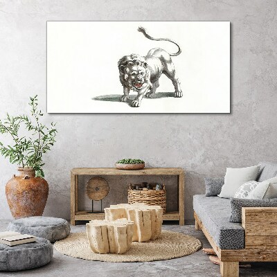 Tableau imprimé sur toile Lion en mouvement