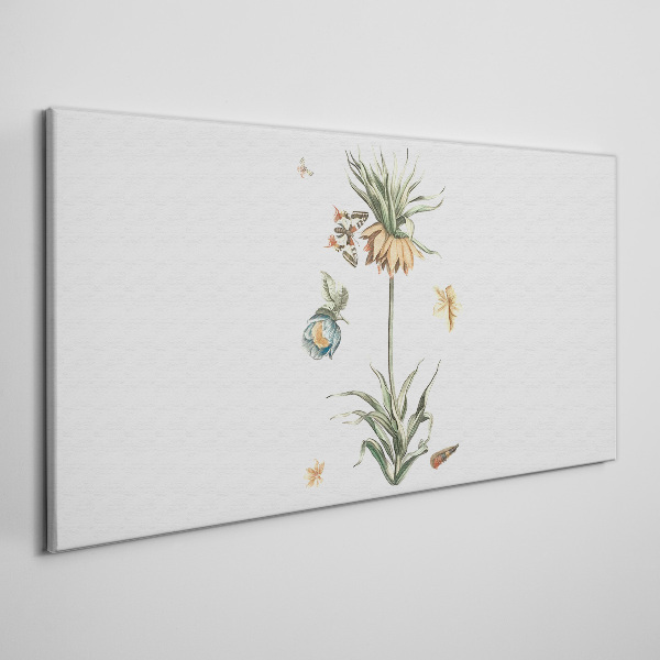 Tableau imprimé sur toile Motifs floraux aux couleurs délicates