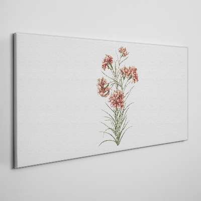 Tableau toile imprimée Fleurs aux délicates nuances de rose