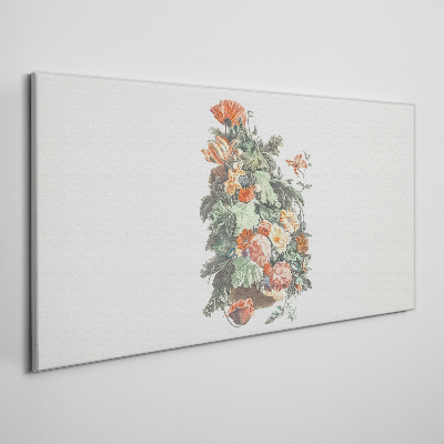 Tableau toile imprimée Composition florale dans un vase