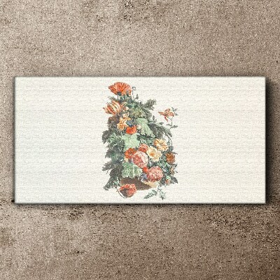 Tableau toile imprimée Composition florale dans un vase