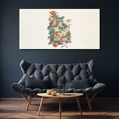 Tableau toile imprimée Composition florale dans un vase
